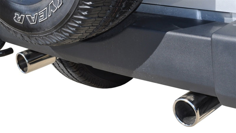 Corsa 2007-2011 Jeep Wrangler 3.8L/12-14 Wrangler 3.6L Polished Sport Axle-Back Exhaust