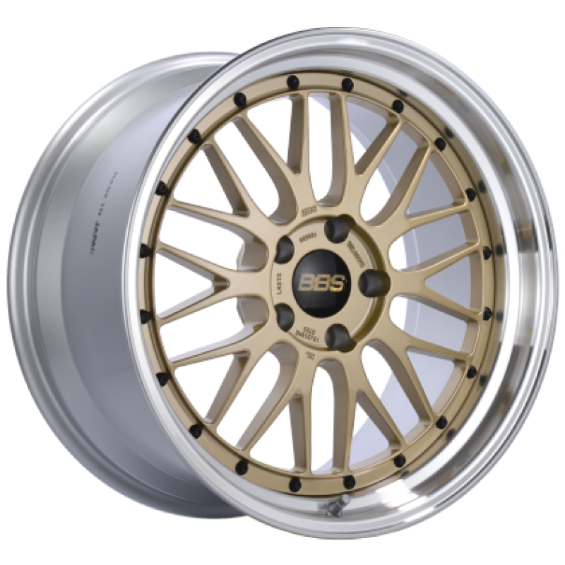 BBS LM 18x10 5x130 ET50 CB 71.6 Gold Center Diamond Cut Lip Wheel