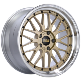 BBS LM 20x10.5 5x114.3 ET35 Gold Center Diamond Cut Lip Wheel - 82mm PFS Required