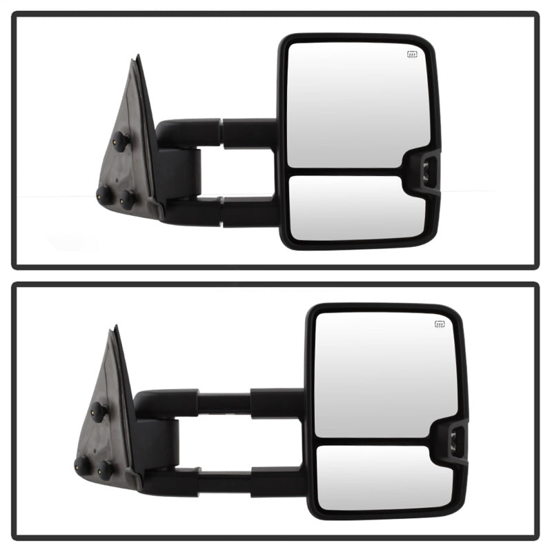 xTune Chevy Silverado 99-02 G2 Heated Amber LED Signal Telescoping Mirrors MIR-CS99S-G2-PWH-AM-SET