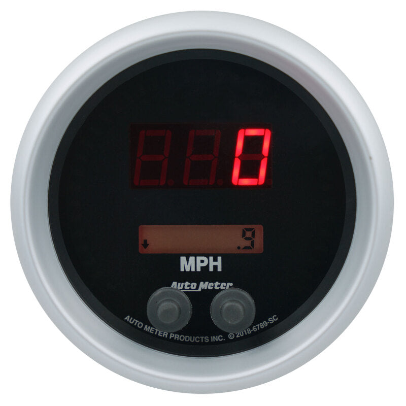 Autometer 85.7mm Black Switchable 260 MPH / 260 KM/H Speedometer Sport-Comp Elite Digital Gauge