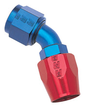 Load image into Gallery viewer, Russell Performance -10 AN Red/Blue 45 Degree Full Flow Hose End (25 pcs.)