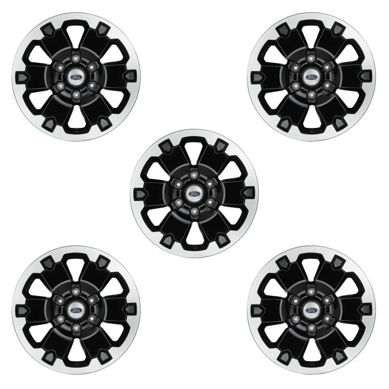 Ford Racing 21-22 Bronco 18in Black Machined Face Wheel Kit