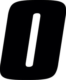 Hardline Dirt Digits 3pk 7 in. - High Gloss Number 0 - Black