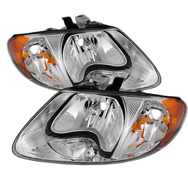 xTune Chrysler Voyager & Grand Voyager 01-03 Crystal Headlights Chrome HD-JH-DCA01-AM-C