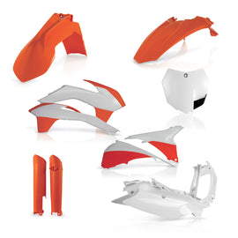 Acerbis 13-14 KTM SX/SX-F/XC/XC-F 125-450 Full Plastic Kit - Orange/White