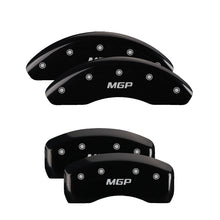 Load image into Gallery viewer, MGP 4 Caliper Covers Engraved Front &amp; Rear MGP Black Finish Silver Char 2004 Toyota Sienna