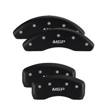 Load image into Gallery viewer, MGP Front set 2 Caliper Covers Engraved Front Bowtie Red finish silver ch