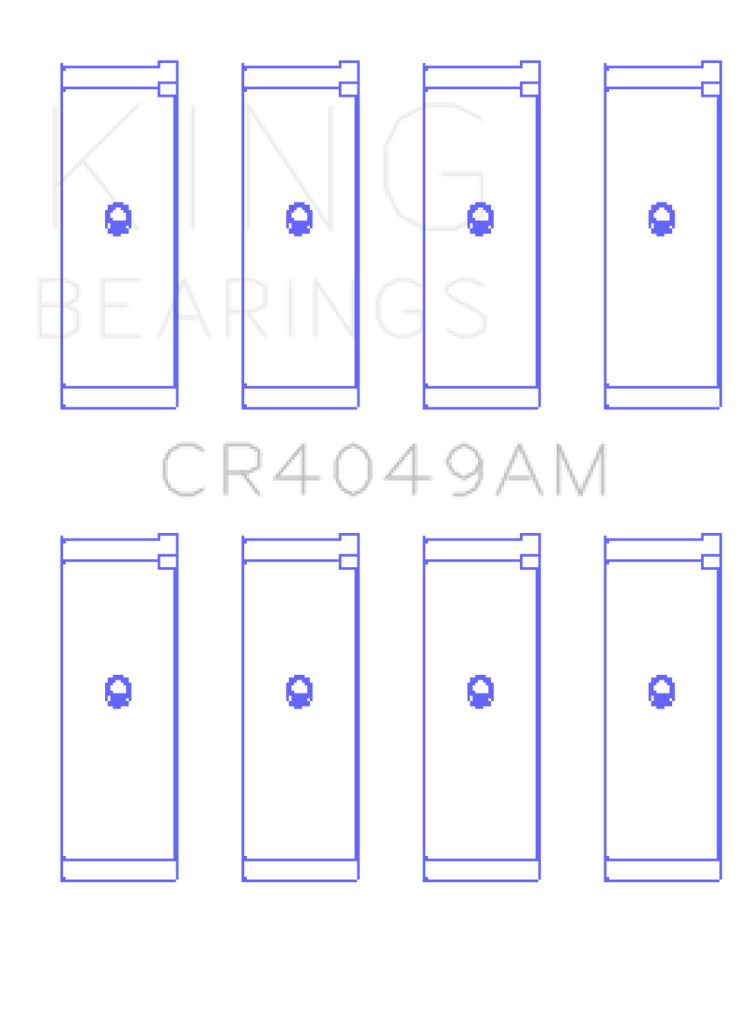 King Engine Bearings Mitsubishi 4G15/G15B/G4DJ (Size 0.25mm) Connecting Rod Bearing Set