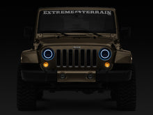 Load image into Gallery viewer, Raxiom 97-18 Jeep Wrangler TJ/JK Axial 7-Inch LED Headlights w/RGB Halo- Blk Hsng (Clear Lens)