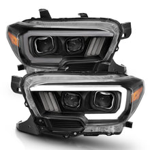 Load image into Gallery viewer, ANZO 2016-2017 Toyota Tacoma Projector Headlights w/ Plank Style Switchback Black w/ Amber