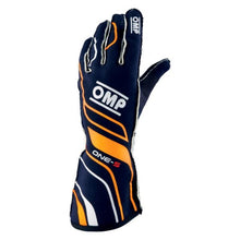 Load image into Gallery viewer, OMP One-S Gloves Navy Blue/Forange - Size L Fia 8556-2018