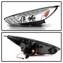 Load image into Gallery viewer, Spyder 15-18 Ford Focus Projector Headlights - Seq Turn Light Bar - Chrome PRO-YD-FF15-LBSEQ-C