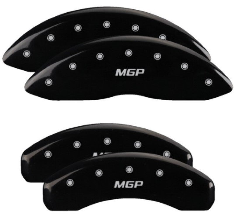 MGP 4 Caliper Covers Engraved Front & Rear MGP Red Finish Silver Char 2019 Nissan Armada