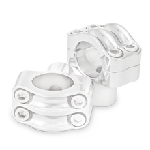 Load image into Gallery viewer, Burly Brand Reaper Riser Clamp 1-1/2in Tall for 1-1/4in Bar, Set - Chrome