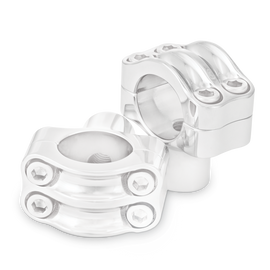 Burly Brand Reaper Riser Clamp 1-1/2in Tall for 1-1/4in Bar, Set - Chrome