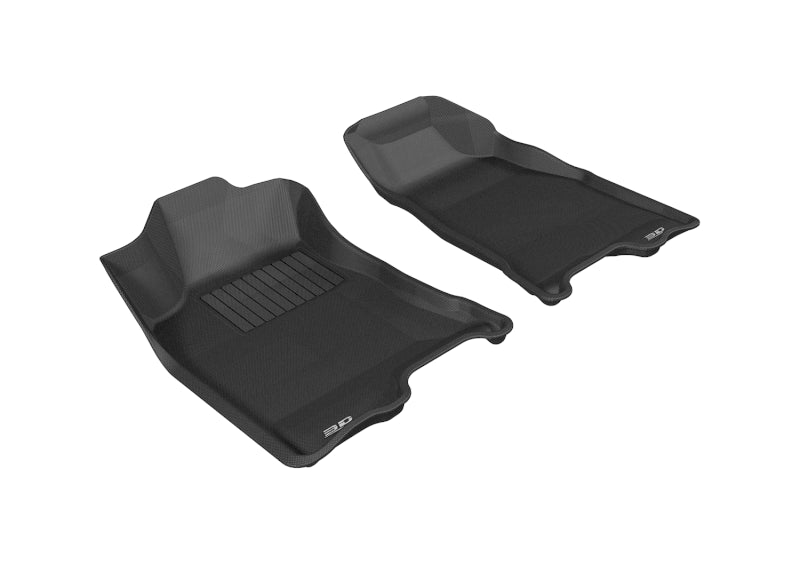 3D MAXpider 2004-2012 Chevrolet/GMC Colorado/Canyon Crew Cab Kagu 1st Row Floormat - Black