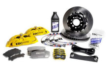 Load image into Gallery viewer, EBC Racing 10-14 Ford Mustang GT 5.0L Yellow Apollo-4 Calipers 355mm Rotors Front Big Brake Kit