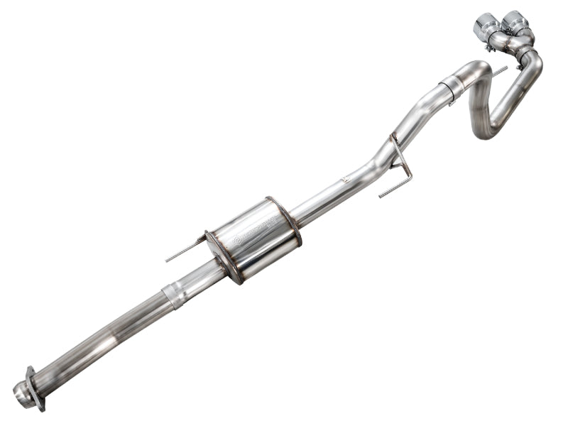 AWE 21-25 Ford F150 (14th Gen Reg Cab) Cat-Back Exhaust - 4.5in Dual Side Exit Chrome Tips