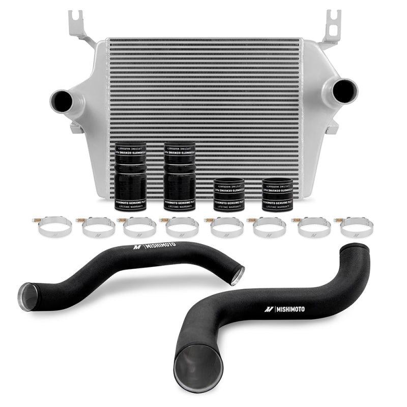 Mishimoto 99-03 Ford 7.3L Powerstroke PSD Silver Intercooler Kit w/ Black Pipes