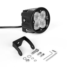 Load image into Gallery viewer, XK Glow Round XKchrome 20w LED Cube Light w/ RGB Accent Light - Flood Beam w/Fog Light Bracket