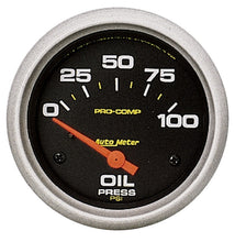 Load image into Gallery viewer, Autometer Pro Comp Short Sweep Electronic 0-100 PSI Oil Pressure Gauge