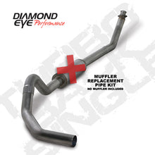 Load image into Gallery viewer, Diamond Eye KIT 4in Turbo Back MFLR RPLCMENT PIPE SGL SS: 98.5-02 DODGE CUMMINS 5.9L