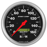 Autometer Sport-Comp 5 inch 160 MPH Electronic Speedometer Gauge w/LCD Odometer