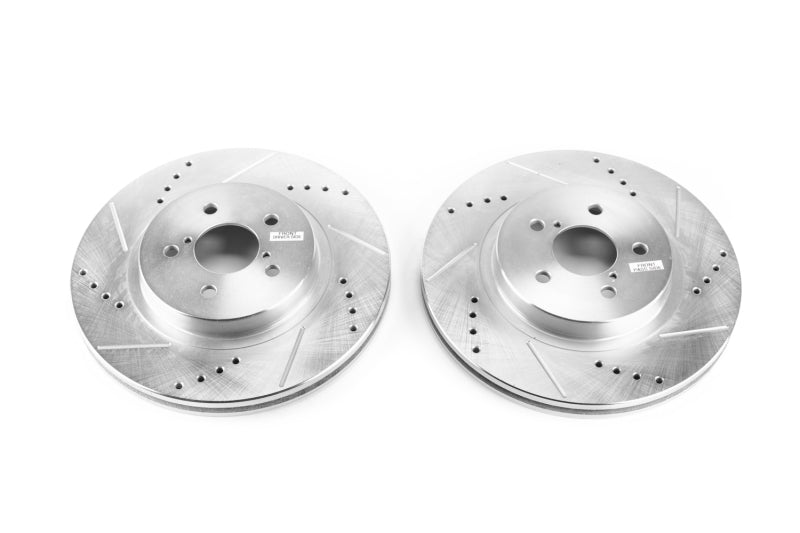 Power Stop 2019 Subaru Crosstrek Front Evolution Drilled & Slotted Rotors - Pair