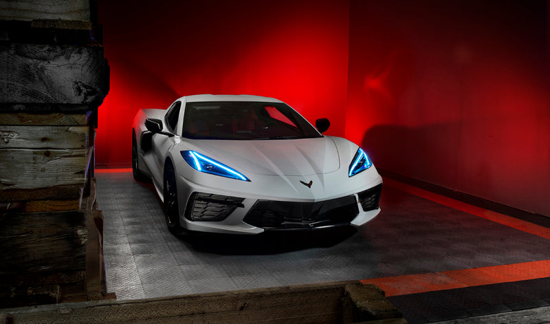 Oracle 20-21 Chevy Corvette C8 RGB+A Headlight DRL  Kit - ColorSHIFT w/o Controller