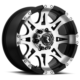 Raceline 982 Raptor 17x9in / 6x135 BP / 6mm Offset / 87.1mm Bore - Black & Machined Wheel
