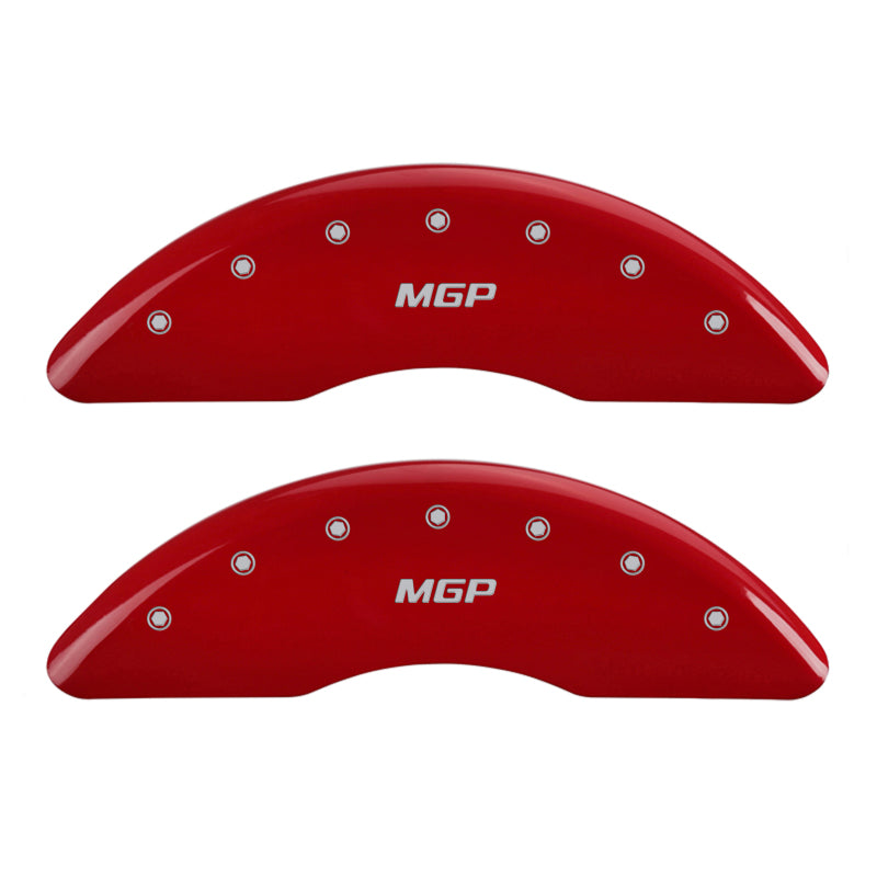 MGP 2 Caliper Covers Engraved Front MGP Red Finish Silver Characters 2007 GMC Canyon