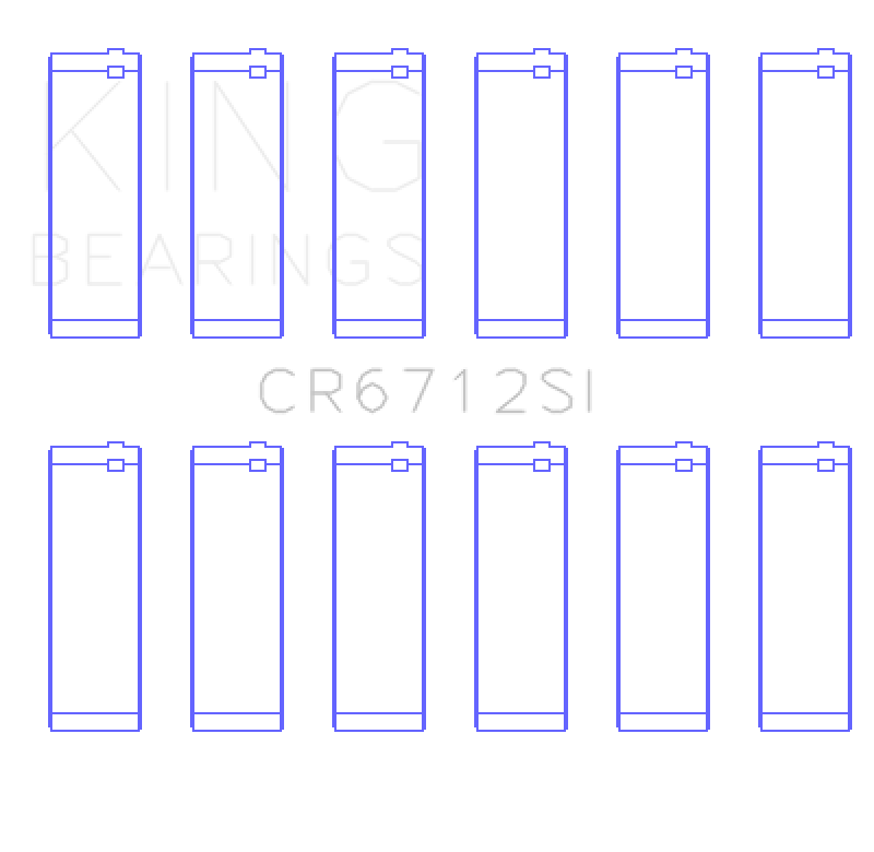 King Engine Bearings Ford V6 Triton/Ohv (Size +0.25mm) Connecting Rod Bearing Set