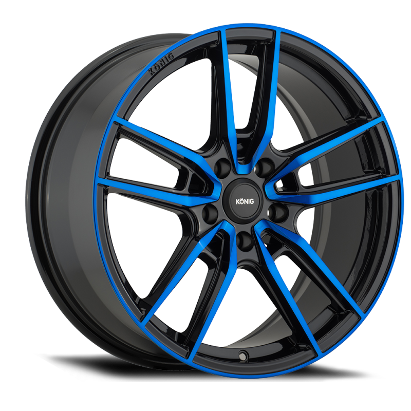 Konig Myth 17x8 5x114.3 ET43 Gloss Black w/ Blue Tinted Clearcoat