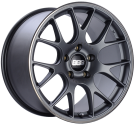 BBS CH-R 19x10 5x130 ET38 CB71.6 Satin Titanium Polished Rim Protector Wheel