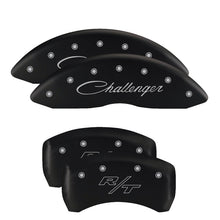 Load image into Gallery viewer, MGP 4 Caliper Covers Engraved Front &amp; Rear Vintage Style/RT Black finish silver ch