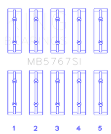 King Engine Bearings Nissan Hr15/16DE (Size +0.25mm) Main Bearing Set