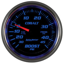 Load image into Gallery viewer, AutoMeter Gauge Vac/Boost 2-5/8in. 30Inhg-45PSI Mechanical Cobalt