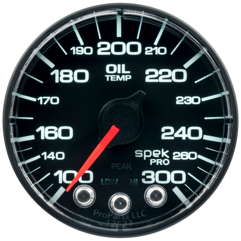 Autometer Spek-Pro 52.4mm 100-300 F Deg Digital Stepper Motor Oil Temp Gauge