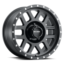 Load image into Gallery viewer, Method MR306 Mesh 17x8.5 0mm Offset 5x5.5 108mm CB Matte Black Wheel