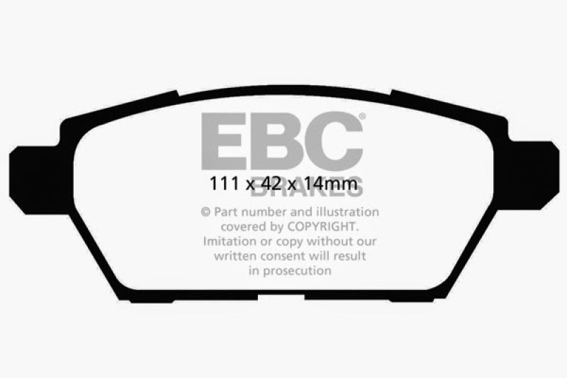 EBC 06-09 Ford Fusion 2.3 Redstuff Rear Brake Pads