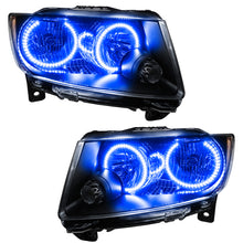 Load image into Gallery viewer, Oracle 11-13 Jeep Grand Cherokee Pre-Assembled Halo Headlights (Non HID) Chrome - Blue