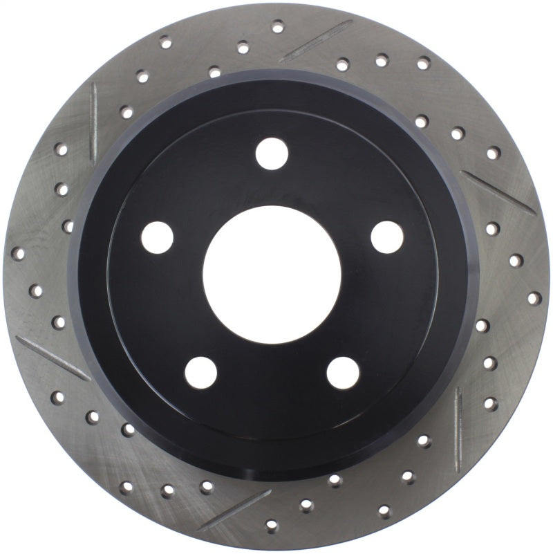 StopTech Power Slot 07-13 Jeep Wrangler Rear Right Drilled & Slotted Rotor