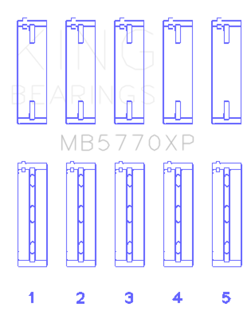 King Engine Bearings Nissan VK45DD/DE 4.5L (Size STD) Performance Main Bearing Set