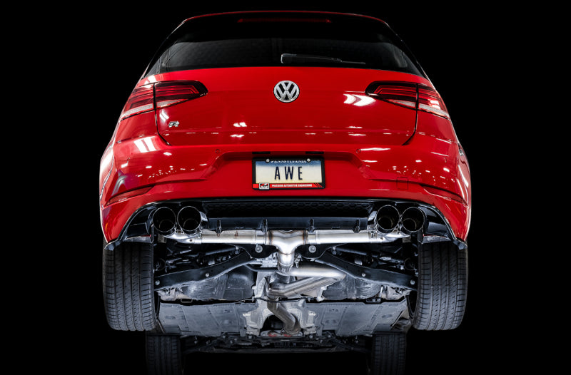 AWE Tuning 15-17 Volkswagen Golf R MK7 Track Edition Exhaust - Diamond Black Tips (102mm)