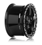 Forgestar D5 Beadlock 17x10 / 5x115 BP / ET00 / 5.5in BS Gloss Black Wheel