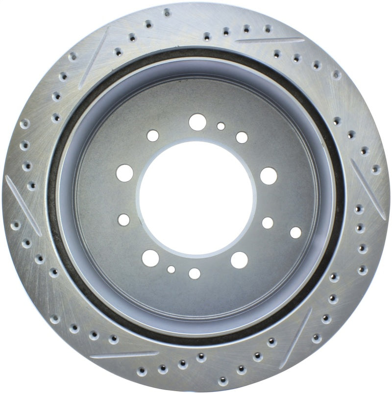 StopTech Select Sport 13-17 Toyota Land Cruiser Sport Drilled / Slotted Rear Driver-Side Brake Rotor