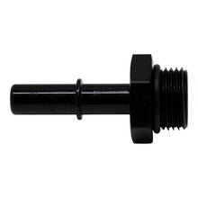 Load image into Gallery viewer, DeatschWerks 8AN ORB Male to 3/8in Male EFI Quick Connect Adapter - Anodized Matte Black