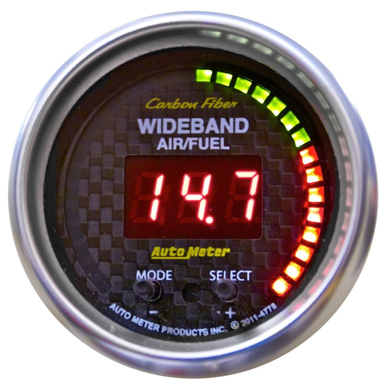 Autometer Carbon Fiber 52mm AFR or LAMBDA Digital Wideband Air/Fuel Ratio PRO Wideband A/F Kit