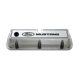 Ford Racing Ford 289/302/351W Die-Cast Valve Covers - Polished w/Black Logo